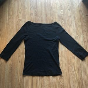 Boat Neck Three Quarter Length Shirt